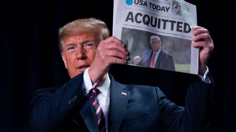 Donald Trump, the President of the USA is acquitted from Impeachment